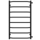 Trapezium P8 500х900 Deffi stainless steel (Black, Side right connection)