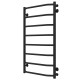 Trapezium P8 500х900 Deffi stainless steel (Black, Side right connection)