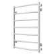 Trapezium P7 500х700 Deffi stainless steel (White, Side right connection)