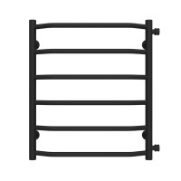 Trapezium P6 500х600 Deffi stainless steel (Black, Side right connection)