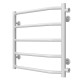 Trapezium P5 500х500 Deffi stainless steel (White, Side right connection)