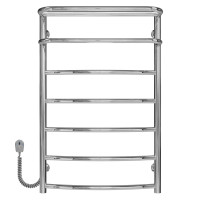 Electric heated towel rail Hotel P7 500х800 Deffi stainless steel (Chrome, EF16, Left connection)