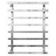 Buy Water heated towel rail Breeze P8 400x800 Deffi stainless steel (Chrome, Side left connection)
