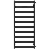Water heated towel rail Silvia П10 500х1200 Deffi stainless steel (Black, Side right connection)