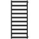 Buy Water heated towel rail Silvia П10 500х1200 Deffi stainless steel (Black, Side right connection)