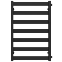 Water heated towel rail Silvia П7 500х800 Deffi stainless steel (Black, Side right connection)