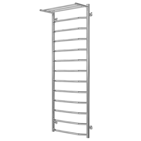 Sprzedam trapezowy wieszak na ręcznik wodny z półką P13 500x1400 Deffi stal nierdzewna (Chrom, podłączenie boczne prawe)