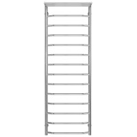 Podgrzewany wieszak na ręczniki Trapezoid z półką P14 500х1500 Deffi ze stali nierdzewnej (chrom, lewe boczne połączenie)