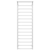 Water heated towel rail Trapezoid with shelf P15 500х1600 Deffi stainless steel (White, Side left connection)