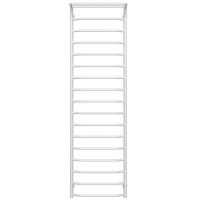 Water heated towel rail Trapezoid with shelf P17 500х1800 Deffi stainless steel (White, Side left connection)