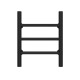 Buy Water heated towel rail Orion P3 400х400 Deffi stainless steel (Black, Side right connection)