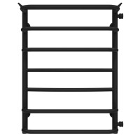 Water heated towel rail Yunost P7 400х700 Deffi stainless steel (Black, Side right connection)