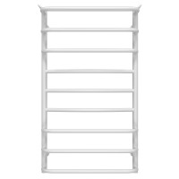 Water heated towel rail Yunost P9 500х900 Deffi stainless steel (White, Side right connection)