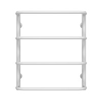 Wasserbeheizter Handtuchhalter Standard P4 400х600 Deffi edelstahl (Weiss, Seitlicher rechter Anschluss)
