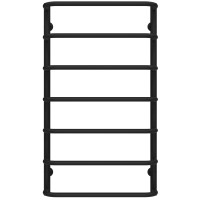 Water heated towel rail Standard P7 500х900 Deffi stainless steel (Black, Side right connection)