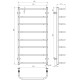 Купити рушникосушарку водяну Стандарт П8 500х1000 Deffi нержавіюча сталь (Хром, Бокове праве підключення)