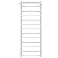 Water heated towel rail Classic N P13 500х1400 Deffi stainless steel (White, Side left connection)
