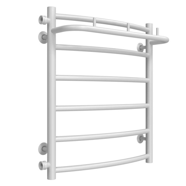 Buy water heated towel rail Classic N P6 500х600 Deffi stainless steel (White, Side left connection)