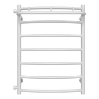 Water heated towel rail Classic N P7 500х700 Deffi stainless steel (White, Side left connection)