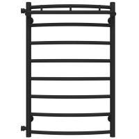 Water heated towel rail Classic N P8 500х800 Deffi stainless steel (Black, Side left connection)