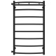 Buy water heated towel rail Classic N P8 500х900 Deffi stainless steel (Black, Side left connection)