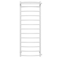 Water heated towel rail Classic N P13 500х1400 Deffi stainless steel (White, Side right connection)
