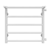 Water heated towel rail Terma P5 500х500 Deffi stainless steel (White, Side right connection)