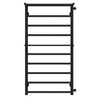 Water heated towel rail Terma Plus P10 500х1000 Deffi stainless steel (Black, Side right connection)