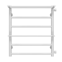 Water heated towel rail Terma Plus P6 500х600 Deffi stainless steel (White, Side right connection)