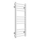 Buy water heated towel rail Lima P12 300х800 Deffi stainless steel (White, Side left connection)