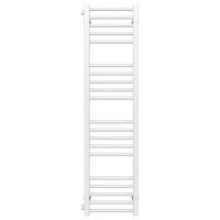 Water heated towel rail Lima P20 300х1300 Deffi stainless steel (White, Side left connection)