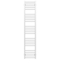Water heated towel rail Lima P25 400х1600 Deffi stainless steel (White, Bottom connection)