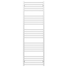 Water heated towel rail Lima P25 600х1600 Deffi stainless steel (White, Bottom connection)