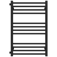 Water heated towel rail Lima P12 500х800 Deffi stainless steel (Black, Side left connection)