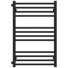 Water heated towel rail Lima P12 500х800 Deffi stainless steel (Black, Side left connection)