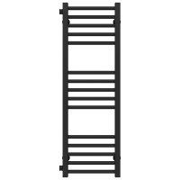Water heated towel rail Lima P15 400х1000 Deffi stainless steel (Black, Side left connection)