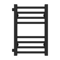 Wasserbeheizter Handtuchhalter Lima P8 400х500 Deffi edelstahl (Schwarz, Seitlicher linker Anschluss)