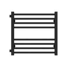Water heated towel rail Lima P8 600х500 Deffi stainless steel (Black, Side left connection)