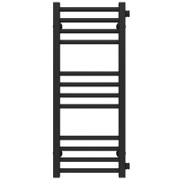 Water heated towel rail Lima P12 400х800 Deffi stainless steel (Black, Side right connection)