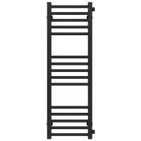 Water heated towel rail Lima P15 400х1000 Deffi stainless steel (Black, Side right connection)