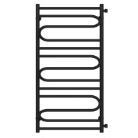 Wasserbeheizter Handtuchhalter Villa 500х1000 Deffi edelstahl (Schwarz, Seitlicher rechter Anschluss)
