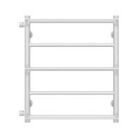 Рушникосушарка водяна Ladder П5 500х600 Deffi нержавіюча сталь (Білий, Бокове ліве підключення)