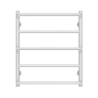 Wasserbeheizter Handtuchhalter Ladder P5 500х600 Deffi edelstahl (Weiss, Anschluss unten)