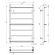 Wasserbeheizter Handtuchhalter Ladder P7 500х800 Deffi edelstahl (Weiss, Anschluss unten)