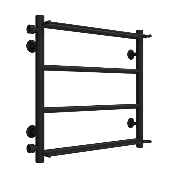Купить полотенцесушитель водяной Ladder П4 400х500 Deffi нержавеющая сталь (Черный, Боковое левое подключение)