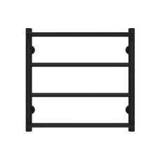 Рушникосушарка водяна Ladder П4 400х500 Deffi нержавіюча сталь (Чорний, Нижнє підключення)