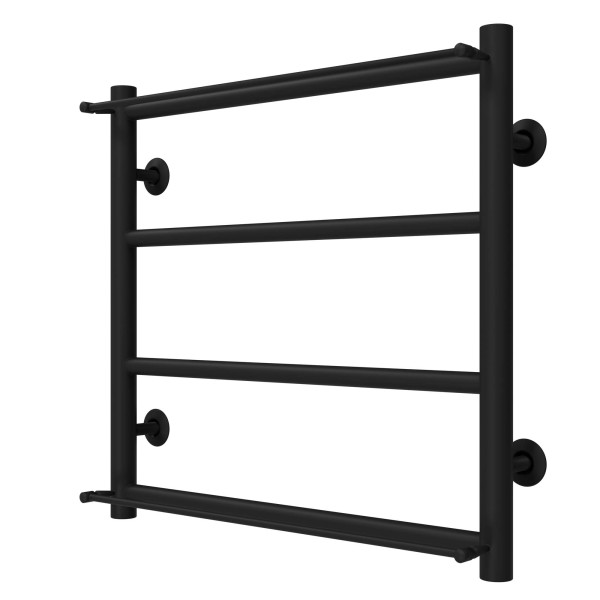 Wasserbeheizter Handtuchhalter Ladder P4 400х500 Deffi edelstahl (Schwarz, Anschluss unten)