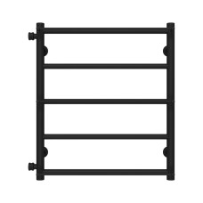 Рушникосушарка водяна Ladder П5 500х600 Deffi нержавіюча сталь (Чорний, Бокове ліве підключення)