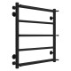 Buy Water heated towel rail Ladder P5 500х600 Deffi stainless steel (Black, Side left connection)
