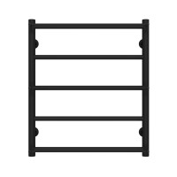 Рушникосушарка водяна Ladder П5 500х600 Deffi нержавіюча сталь (Чорний, Нижнє підключення)